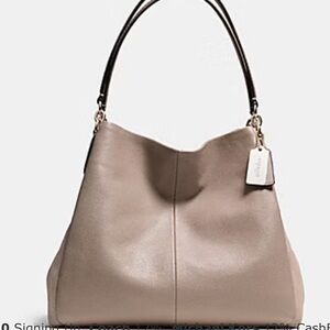 PHOEBE SHOULDER BAG IN SUEDE EXOTIC TRIM LEATHER
